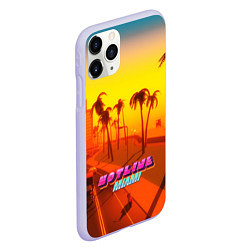 Чехол iPhone 11 Pro матовый HOTLINE MIAMI, цвет: 3D-светло-сиреневый — фото 2