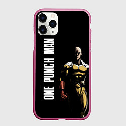 Чехол iPhone 11 Pro матовый One Punch Man, цвет: 3D-малиновый
