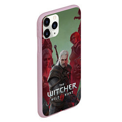 Чехол iPhone 11 Pro матовый The Witcher 5-летие, цвет: 3D-розовый — фото 2