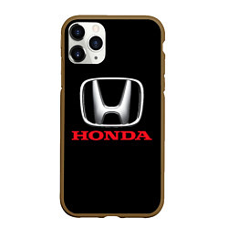 Чехол iPhone 11 Pro матовый HONDA, цвет: 3D-коричневый