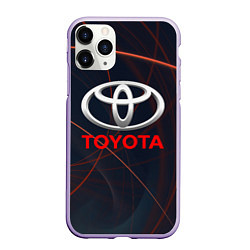 Чехол iPhone 11 Pro матовый TOYOTA, цвет: 3D-светло-сиреневый