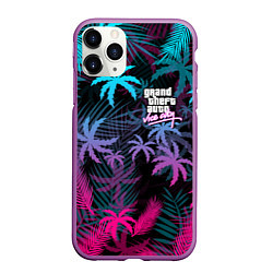 Чехол iPhone 11 Pro матовый GTA VICE CITY, цвет: 3D-фиолетовый