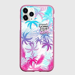 Чехол iPhone 11 Pro матовый GTA VICE CITY, цвет: 3D-малиновый