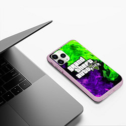 Чехол iPhone 11 Pro матовый GTA 5, цвет: 3D-розовый — фото 2