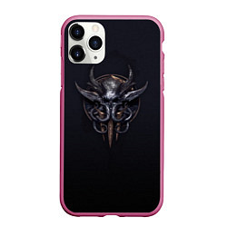 Чехол iPhone 11 Pro матовый Baldurs gate, цвет: 3D-малиновый