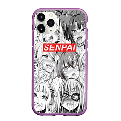 Чехол iPhone 11 Pro матовый SENPAI, цвет: 3D-фиолетовый