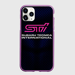 Чехол iPhone 11 Pro матовый SUBARU STI Z, цвет: 3D-фиолетовый