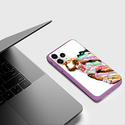 Чехол iPhone 11 Pro матовый МАЙКЛ ДЖОРДАН, цвет: 3D-фиолетовый — фото 2