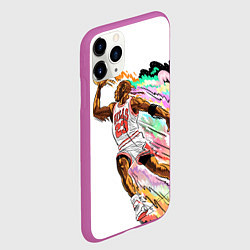 Чехол iPhone 11 Pro матовый МАЙКЛ ДЖОРДАН, цвет: 3D-фиолетовый — фото 2