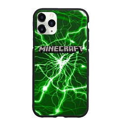 Чехол iPhone 11 Pro матовый MINECRAFT, цвет: 3D-черный