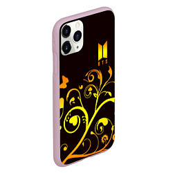 Чехол iPhone 11 Pro матовый BTS, цвет: 3D-розовый — фото 2