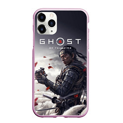 Чехол iPhone 11 Pro матовый Ghost of Tsushima, цвет: 3D-розовый