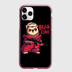 Чехол iPhone 11 Pro матовый Bella Ciao, цвет: 3D-малиновый