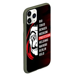 Чехол iPhone 11 Pro матовый La Casa de Papel Z, цвет: 3D-темно-зеленый — фото 2