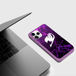 Чехол iPhone 11 Pro матовый Fairy Tail, цвет: 3D-фиолетовый — фото 2