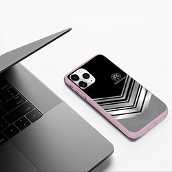 Чехол iPhone 11 Pro матовый VOLKSWAGEN, цвет: 3D-розовый — фото 2