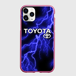 Чехол iPhone 11 Pro матовый TOYOTA, цвет: 3D-малиновый