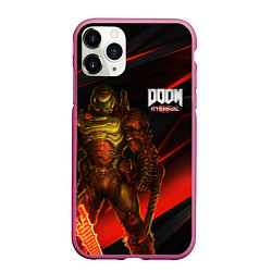 Чехол iPhone 11 Pro матовый DOOM ETERNAL, цвет: 3D-малиновый