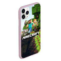 Чехол iPhone 11 Pro матовый Minecraft, цвет: 3D-розовый — фото 2