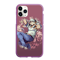 Чехол iPhone 11 Pro матовый JoJo, цвет: 3D-фиолетовый