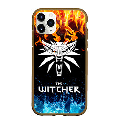 Чехол iPhone 11 Pro матовый The Witcher, цвет: 3D-коричневый