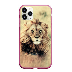 Чехол iPhone 11 Pro матовый Lion King, цвет: 3D-малиновый