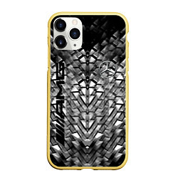 Чехол iPhone 11 Pro матовый MERCEDES, цвет: 3D-желтый