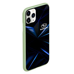 Чехол iPhone 11 Pro матовый SUBARU, цвет: 3D-салатовый — фото 2