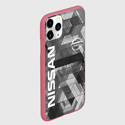 Чехол iPhone 11 Pro матовый NISSAN, цвет: 3D-малиновый — фото 2