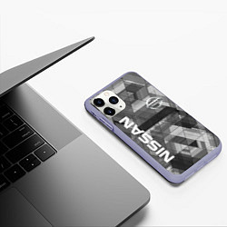 Чехол iPhone 11 Pro матовый NISSAN, цвет: 3D-светло-сиреневый — фото 2