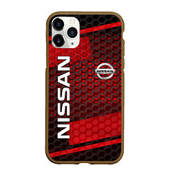 Чехол iPhone 11 Pro матовый NISSAN, цвет: 3D-коричневый