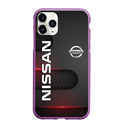 Чехол iPhone 11 Pro матовый NISSAN, цвет: 3D-фиолетовый