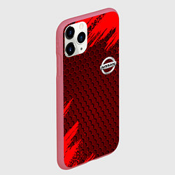 Чехол iPhone 11 Pro матовый NISSAN, цвет: 3D-малиновый — фото 2