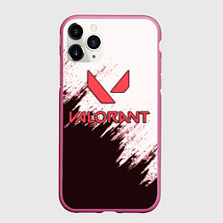 Чехол iPhone 11 Pro матовый VALORANT, цвет: 3D-малиновый