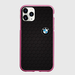 Чехол iPhone 11 Pro матовый BMW, цвет: 3D-малиновый