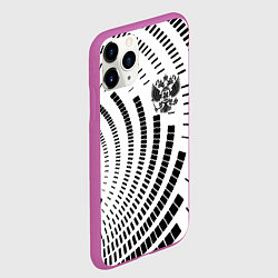 Чехол iPhone 11 Pro матовый Россия, цвет: 3D-фиолетовый — фото 2