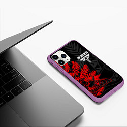 Чехол iPhone 11 Pro матовый THE LAST OF US 2, цвет: 3D-фиолетовый — фото 2