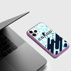 Чехол iPhone 11 Pro матовый CS GO КС ГО, цвет: 3D-фиолетовый — фото 2