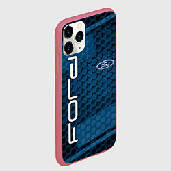 Чехол iPhone 11 Pro матовый FORD, цвет: 3D-малиновый — фото 2