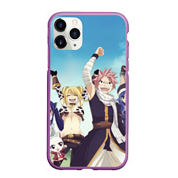 Чехол iPhone 11 Pro матовый FAIRY TAIL ХВОСТ ФЕИ, цвет: 3D-фиолетовый