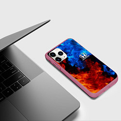 Чехол iPhone 11 Pro матовый HONDA, цвет: 3D-малиновый — фото 2