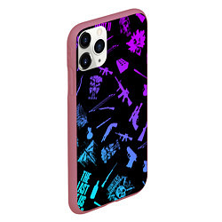 Чехол iPhone 11 Pro матовый PATTERN THE LAST OF US Z, цвет: 3D-малиновый — фото 2