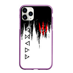 Чехол iPhone 11 Pro матовый The Witcher, цвет: 3D-фиолетовый