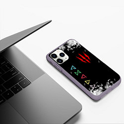 Чехол iPhone 11 Pro матовый THE WITCHER, цвет: 3D-серый — фото 2
