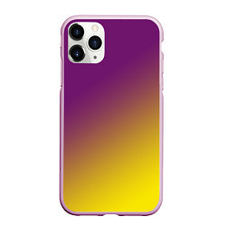 Чехол iPhone 11 Pro матовый ГРАДИЕНТ, цвет: 3D-розовый