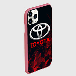 Чехол iPhone 11 Pro матовый TOYOTA, цвет: 3D-малиновый — фото 2