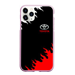 Чехол iPhone 11 Pro матовый TOYOTA, цвет: 3D-розовый