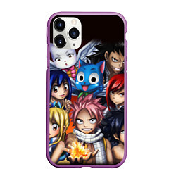 Чехол iPhone 11 Pro матовый FAIRY TAIL ХВОСТ ФЕИ, цвет: 3D-фиолетовый