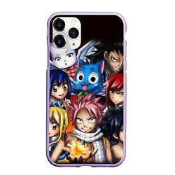 Чехол iPhone 11 Pro матовый FAIRY TAIL ХВОСТ ФЕИ, цвет: 3D-светло-сиреневый