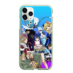 Чехол iPhone 11 Pro матовый FAIRY TAIL ХВОСТ ФЕИ, цвет: 3D-салатовый